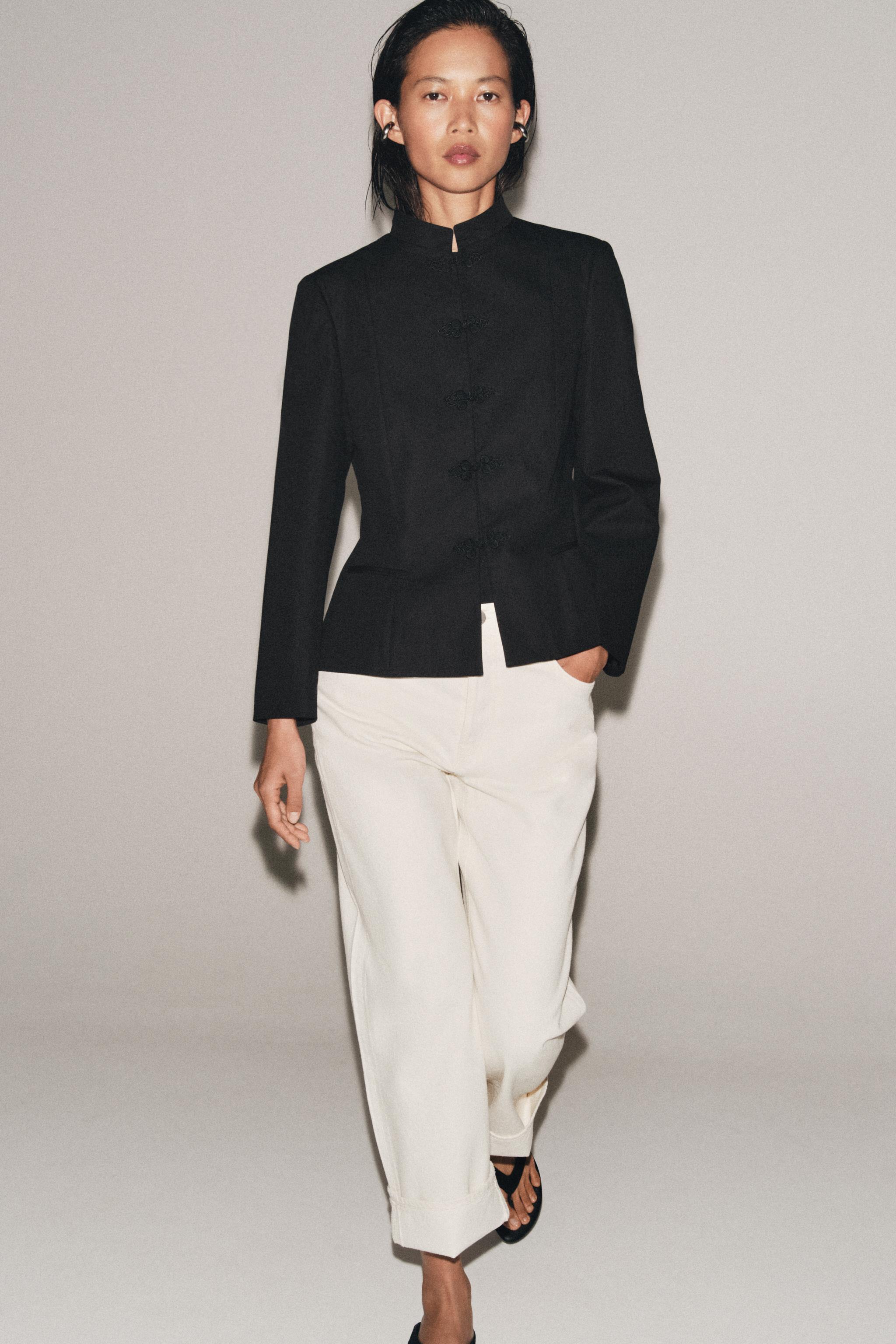 FIREMAN CLASP PEPLUM BLAZER ZW COLLECTION